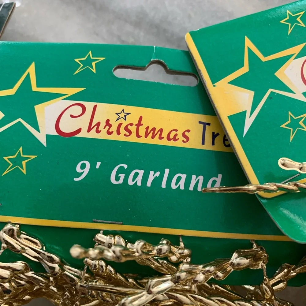 Set of four — NWT Golden Christmas Garlands